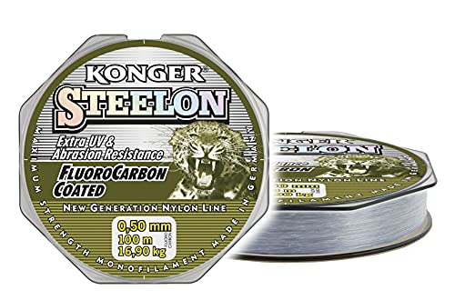KONGER ANGELSCHNUR STEELON FLUOROCARBON 0.12-0,50 mm 150m Extra UV Nylon LINE (0,30 mm) von Konger