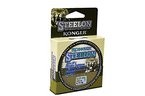 Konger Angelschnur STEELON FLUOROCARBON Spule 150m Monofile (0,18mm / 4,70kg) von Konger