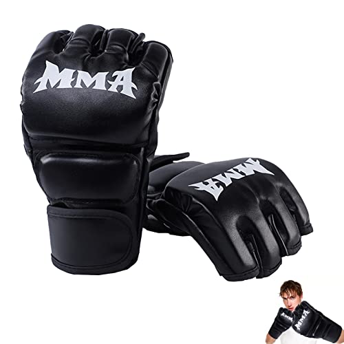 Kongou Boxtraining Handschuhe, Boxhandschuhe Für Herren, Halbfinger-Kickboxhandschuhe, Geeignet Für Taekwondo-Sparring, Leichtes Training, MMA Sparring Grappling Muay Thai Taekwondo Training von Kongou