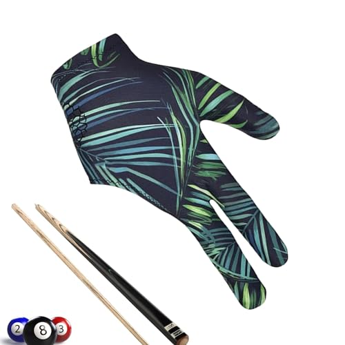 Kongou Grüner Billard-Handschuh, Pool-Billard-Handschuh | rutschfeste Mehrzweck-Pool-Fäustlinge | Verschleißfeste Billardfäustlinge für die Linke Hand, grüner Billardfäustling für Spiele, Übungen von Kongou