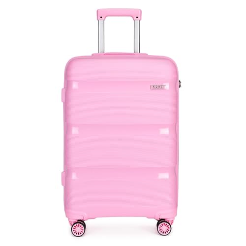 KONO Handgepäck Koffer Trolley 55cm Reisekoffer mit TSA Schloss und 4 Zwillingsrollens, Modisch und Verschleißfest Polypropylen Hartschalenkoffer, 55x40x21cm, 40 Liter (Rosa, M) KONO Handgepäck Koffer Trolley 55cm Reisekoffer mit TSA Schloss und 4 Zwillingsrollens, Modisch und Verschleißfest Polypropylen Hartschalenkoffer, 55x40x21cm, 40 Liter (Rosa, M) von KONO