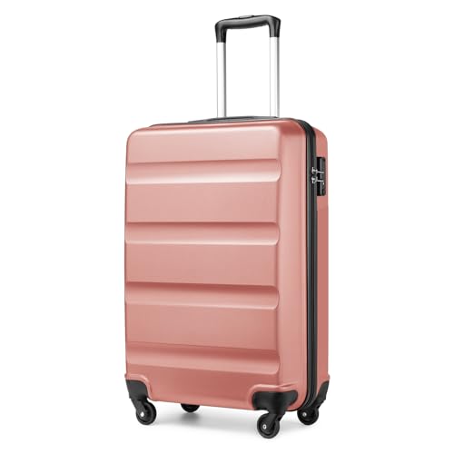 KONO Koffer Trolley Mittelgroß Leicht Hartschalenkoffer aus ABS Reisetasche mit 4 Rollen und TSA Schloss Koffer L 66x45x26cm, 63 Liter, Nude KONO Koffer Trolley Mittelgroß Leicht Hartschalenkoffer aus ABS Reisetasche mit 4 Rollen und TSA Schloss Koffer L 66x45x26cm, 63 Liter, Nude von KONO