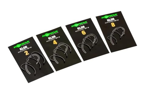 Korda Angelhaken ohne Widerhaken für Karpfenmontagen Klor Barbless Hooks, Größe:2 von Korda