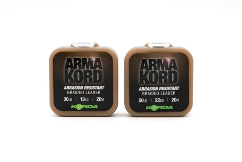 Korda Arma-Kord Geflochtenes Vorfach, 22,7 kg, 20 m (Sub Brown) von Korda