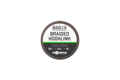 Korda Basix Braided Hooklink Camo Green 10m 25lb KBX013 Vorfach Vorfachmaterial Karpfenvorfach Korda Basix Braided Hooklink Camo Green 10m 25lb KBX013 Vorfach Vorfachmaterial Karpfenvorfach von Korda