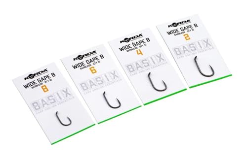 Korda Basix Wide Gape Barbless Größe 6 KBX006 Haken Hook Hooks Angelhaken Karpfenhaken Korda Basix Wide Gape Barbless Größe 6 KBX006 Haken Hook Hooks Angelhaken Karpfenhaken von Korda