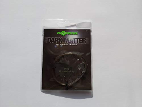 Korda Dark Matter QC Swivel Leader 50cm 40lb Weed KSZ71 Karpfenleader Vorfach Montage von Korda