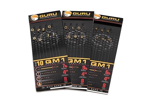 Korda Guru QM1 Köderbänder, 10,2 cm, ohne Widerhaken, Größe 12, 4,1 kg, ideales Karpfenangeln mit Köderbändern, PTFE-beschichtete Haken für sicheren Hakenhalt, Hair-Rigs für schnelle Ködereinrichtung Korda Guru QM1 Köderbänder, 10,2 cm, ohne Widerhaken, Größe 12, 4,1 kg, ideales Karpfenangeln mit Köderbändern, PTFE-beschichtete Haken für sicheren Hakenhalt, Hair-Rigs für schnelle Ködereinrichtung von Korda