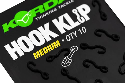 Korda Hook Klip Medium - 10 Hakenclips, Angelzubehör zum Karpfenangeln, Karpfenzubehör Korda Hook Klip Medium - 10 Hakenclips, Angelzubehör zum Karpfenangeln, Karpfenzubehör von Korda