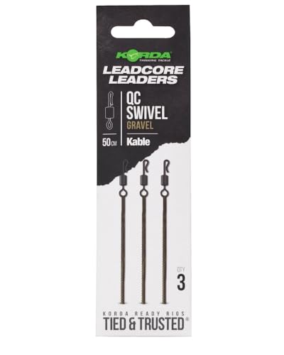 Korda Kable Leadcore Leader QC Wirbel, 50 cm, Kies Korda Kable Leadcore Leader QC Wirbel, 50 cm, Kies von Korda