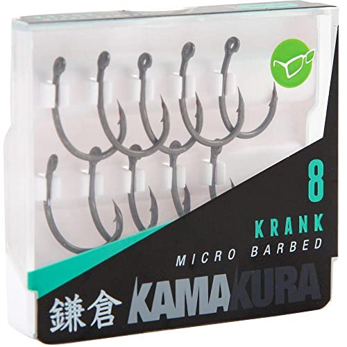 Korda Kamakura Hooks Krank Barbed Gr.4 | Ultra scharfer Karpfenangelhaken | handgeschärft mit Wachsbeschichtung für maximalen Hakenpunkt-Schutz Korda Kamakura Hooks Krank Barbed Gr.4 | Ultra scharfer Karpfenangelhaken | handgeschärft mit Wachsbeschichtung für maximalen Hakenpunkt-Schutz von Korda