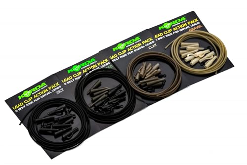 Korda Lead Clip Action Pack - 5 Lead Clips + 2m Rig Tube, Farbe:Weed Korda Lead Clip Action Pack - 5 Lead Clips + 2m Rig Tube, Farbe:Weed von Korda