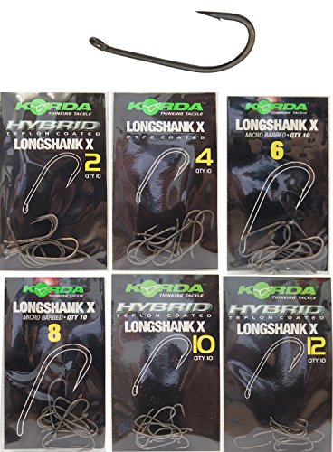 Korda Longshank X Karpfenhaken Für Karpfenmontage, Bait Hook, Größe.4 von Korda