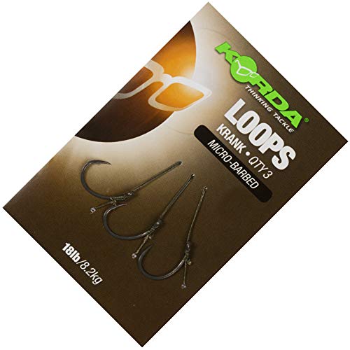 Korda Loop Rigs Krank 18lbs - 3 Karpfenrigs, Größe:8 von Korda