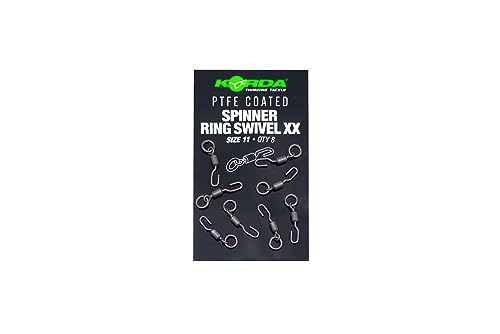 Korda PTFE Spinner Ring Wirbel XX Größe 11, 8 Stück Korda PTFE Spinner Ring Wirbel XX Größe 11, 8 Stück von Korda