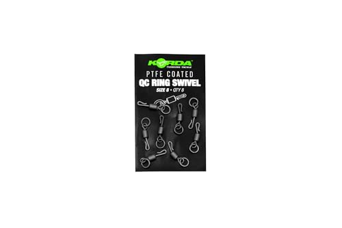 Korda Schnellwechselwirbel für Karpfenmontagen PTFE QC Ring Swivels, Größe:11 von Korda