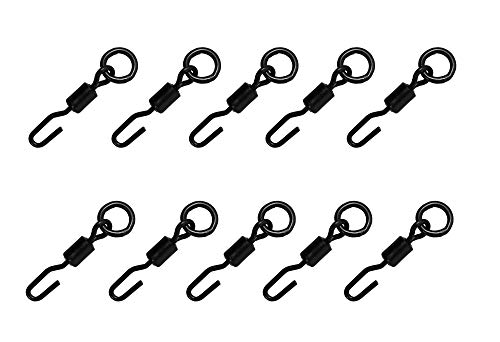 Korda Spinner Swivel - 10 Angelwirbel für Spinnerrig zum Karpfenangeln, Wirbel für Karpfenrigs, Karpfenwirbel für Karpfenmontagen Korda Spinner Swivel - 10 Angelwirbel für Spinnerrig zum Karpfenangeln, Wirbel für Karpfenrigs, Karpfenwirbel für Karpfenmontagen von Korda