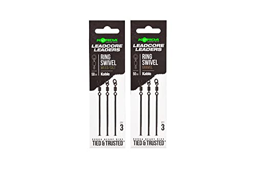 Korda Tackle Kable Leadcore Vorfachring Wirbel, 50 cm, Weed Korda Tackle Kable Leadcore Vorfachring Wirbel, 50 cm, Weed von Korda