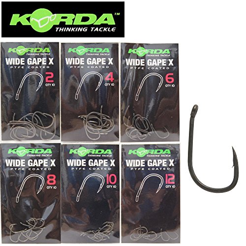 Korda Wide Gape X Karpfenhaken, Angeln auf Karpfen, Karpfenmontage, Karpfenangeln, Größe:2 Korda Wide Gape X Karpfenhaken, Angeln auf Karpfen, Karpfenmontage, Karpfenangeln, Größe:2 von Korda