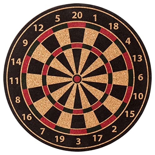 Dartboard aus Kork | Kork-Dartscheibe | Hochwertige Darts-Scheibe aus Presskork | ∅ 45 cm – Wettkampfgröße | 3 cm starker Kork aus Portugal | Alternative zu Plastik & Sisal von Kork-Deko