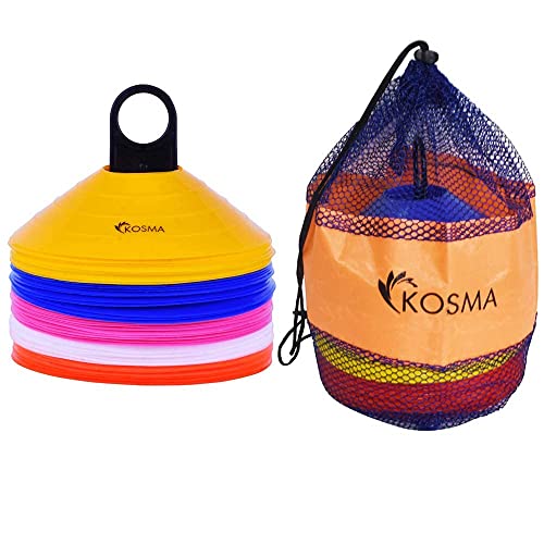 Kosma Space Markierungshütchen, Gelb, Blau, Rosa, Weiß, Orange, 19 cm von Kosma