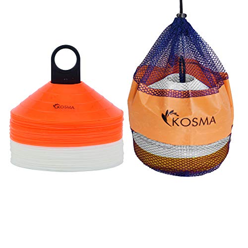 Kosma Unisex Jugend Space Markierungshütchen, Orange, Weiß, 19 cm von Kosma