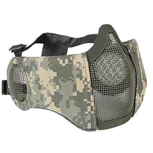 Kayheng Taktische Half Face Mesh-Maske mit Ohr-Abdeckung Airsoft schützende untere Schutz für CS Paintball BBS Shooting Kayheng Taktische Half Face Mesh-Maske mit Ohr-Abdeckung Airsoft schützende untere Schutz für CS Paintball BBS Shooting von Koyheng