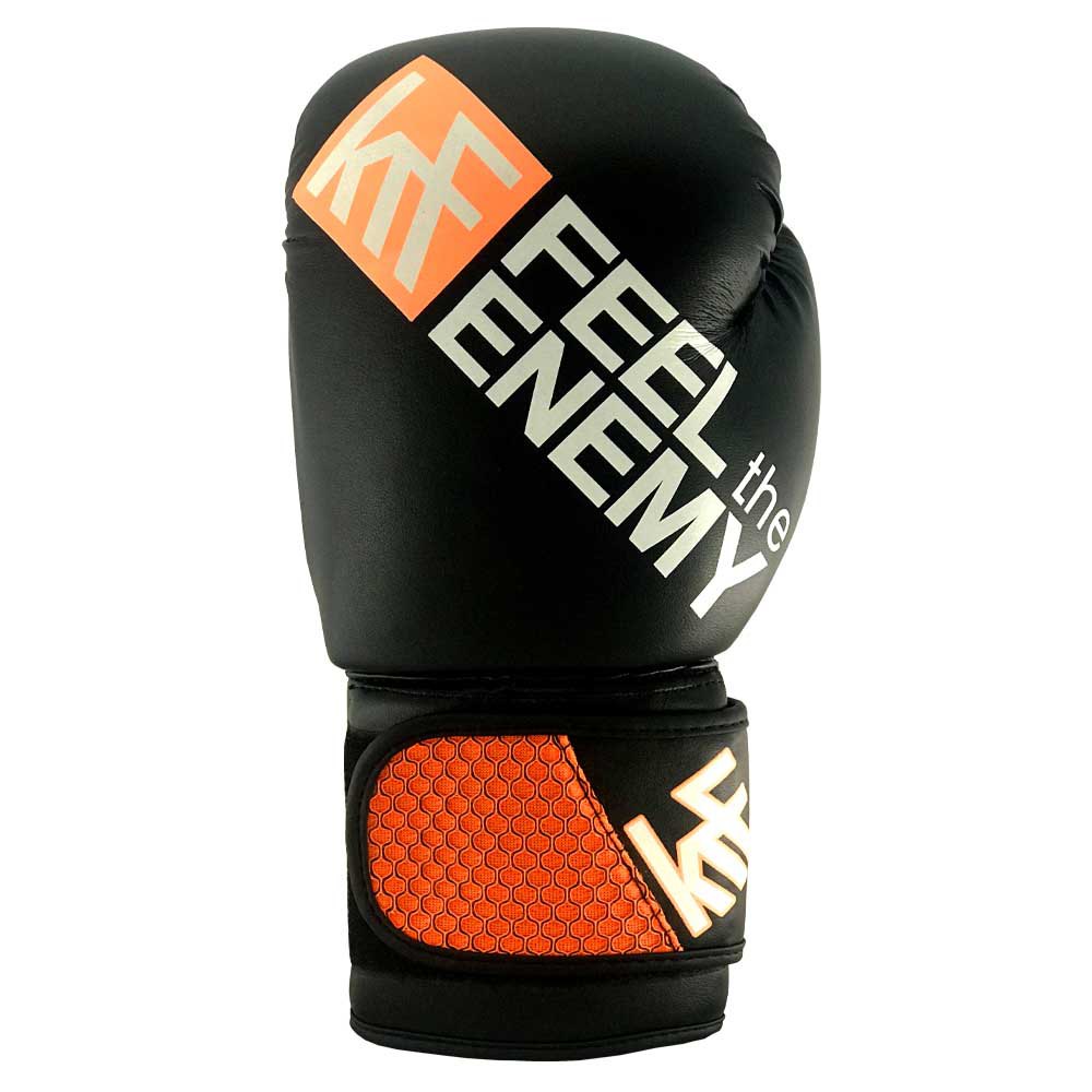 Krf Feel The Enemy 3d Mesh Artificial Leather Boxing Gloves Schwarz 10 oz von Krf Feel The Enemy