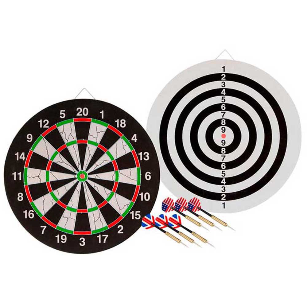 Krf Flock Dartboard With 6 Darts 45 Cm Mehrfarbig von Krf