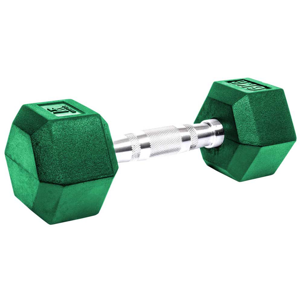 Krf Rubber Hex 6kg Dumbell Grün 6 kg von Krf