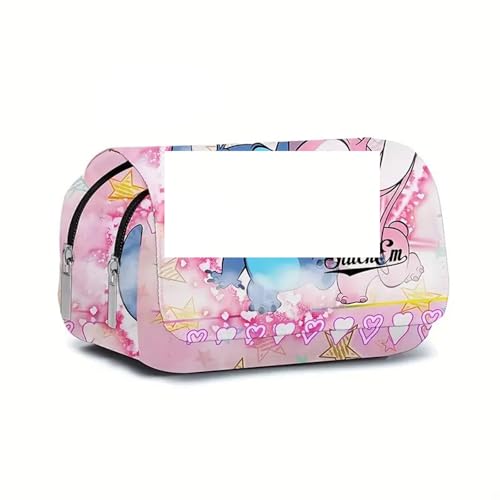 Krilucly Kinder Federmäppchen Mäppchen, Anime Mäppchen Pencil Case, Kinder Große Kapazität Federtasche Tragbares Stifttaschen, für Tasche Teenager Studenten Junge und Mädchen Schule Studenten(Rosa) von Krilucly