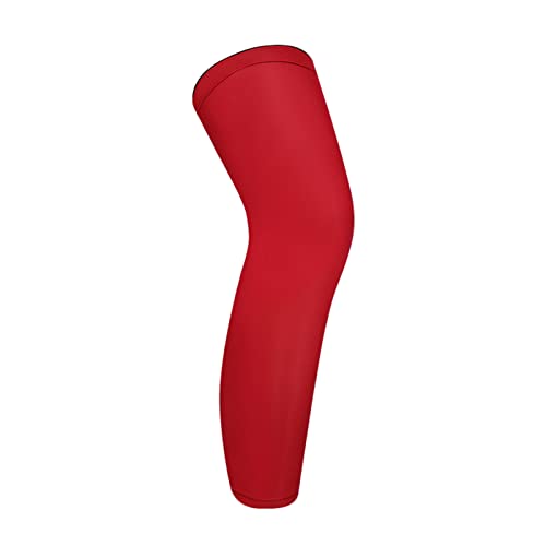 Kripyery 1 x Kniebandage, Knie-Kompressions-Ärmelstütze für Männer und Frauen, schweißabsorbierende elastische Knieschoner Beinmanschette zum Laufen, Wandern Rot L von Kripyery