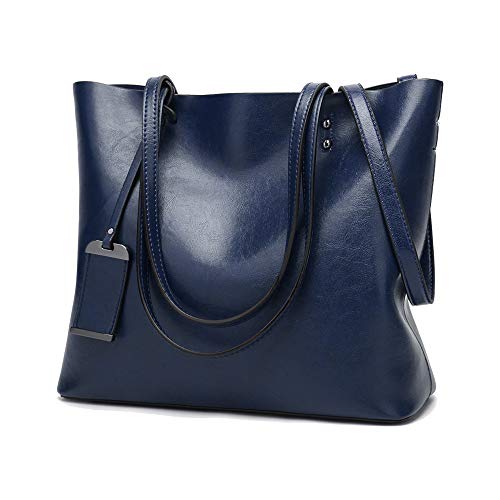 Coolives Damen Shopper Tasche aus PU-Leder mit Schulterriemen Schultertasche Umhängetasche Eimer Handtasche für Frauen Dunkelblau EINWEG Coolives Damen Shopper Tasche aus PU-Leder mit Schulterriemen Schultertasche Umhängetasche Eimer Handtasche für Frauen Dunkelblau EINWEG von Coolives