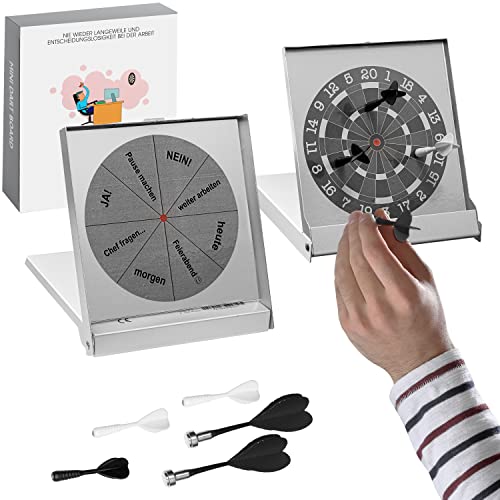 Kleine Anti Stress Dartscheibe mit 9 magnetischen Dartpfeilen und Entscheidungshilfe, lustiges Büro Spielzeug Geschenk Gadget für alle Kollegen Freunde Mitarbeiter zum Stressabbau Kleine Anti Stress Dartscheibe mit 9 magnetischen Dartpfeilen und Entscheidungshilfe, lustiges Büro Spielzeug Geschenk Gadget für alle Kollegen Freunde Mitarbeiter zum Stressabbau von KrockaZone.