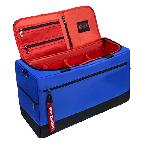 Krone Kalpasmos-Classic Sneaker-Tasche für Reisen/Sneakerhead-Geschenk/Outdoor-Sporttasche/Sporttasche/Turnbeutel, multifunktional, mit 3 verstellbaren Trennwänden und Schultergurt, aus Nylon, Blau Krone Kalpasmos-Classic Sneaker-Tasche für Reisen/Sneakerhead-Geschenk/Outdoor-Sporttasche/Sporttasche/Turnbeutel, multifunktional, mit 3 verstellbaren Trennwänden und Schultergurt, aus Nylon, Blau von Krone Kalpasmos