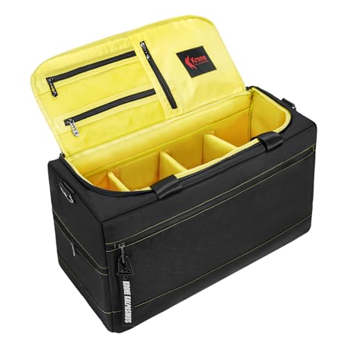 Krone Kalpasmos Sneaker-Tasche für Reisen, Sneakerhead-Geschenk, Outdoor-Sporttasche, Turnbeutel, multifunktionale Reisetasche mit 3 verstellbaren Trennwänden und Schultergurt, aus Nylon, Gelb, gelb, Krone Kalpasmos Sneaker-Tasche für Reisen, Sneakerhead-Geschenk, Outdoor-Sporttasche, Turnbeutel, multifunktionale Reisetasche mit 3 verstellbaren Trennwänden und Schultergurt, aus Nylon, Gelb, gelb, von Krone Kalpasmos