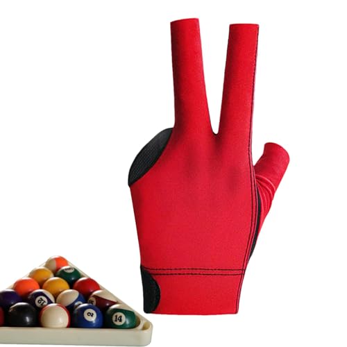 Krujecnt 3-Finger-Billardhandschuhe,DREI-Finger-Billardhandschuhe - Billard-Sporthandschuhe für die Linke Hand - 3-Finger-Sporthandschuhe für die Linke Hand für, dünne, rutschfeste Sporthandschuhe von Krujecnt