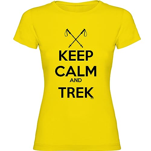 K KRUSKIS - T Shirt Wandern Keep Calm And Trek Zurzarm Frau - XL, Gelb K KRUSKIS - T Shirt Wandern Keep Calm And Trek Zurzarm Frau - XL, Gelb von K KRUSKIS