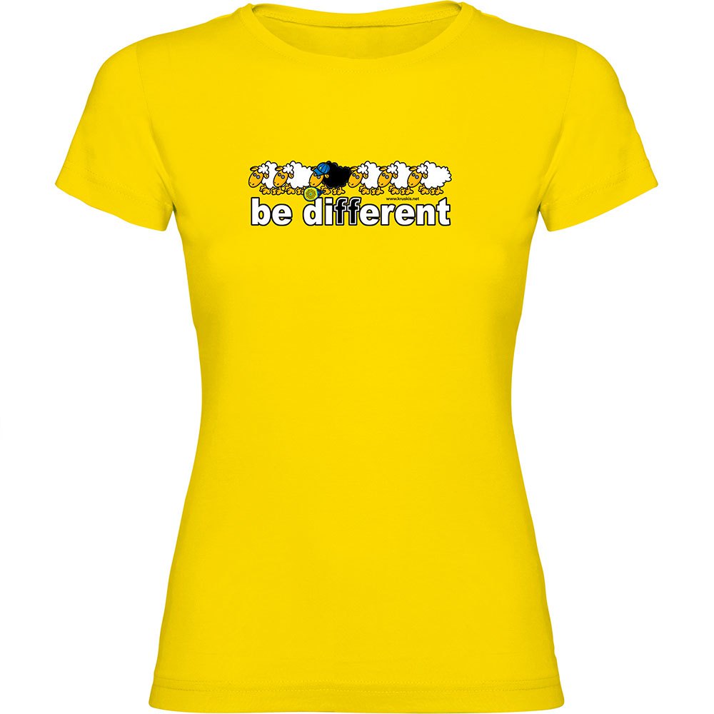 Kruskis Be Different Padel Short Sleeve T-shirt Gelb 2XL Frau von Kruskis