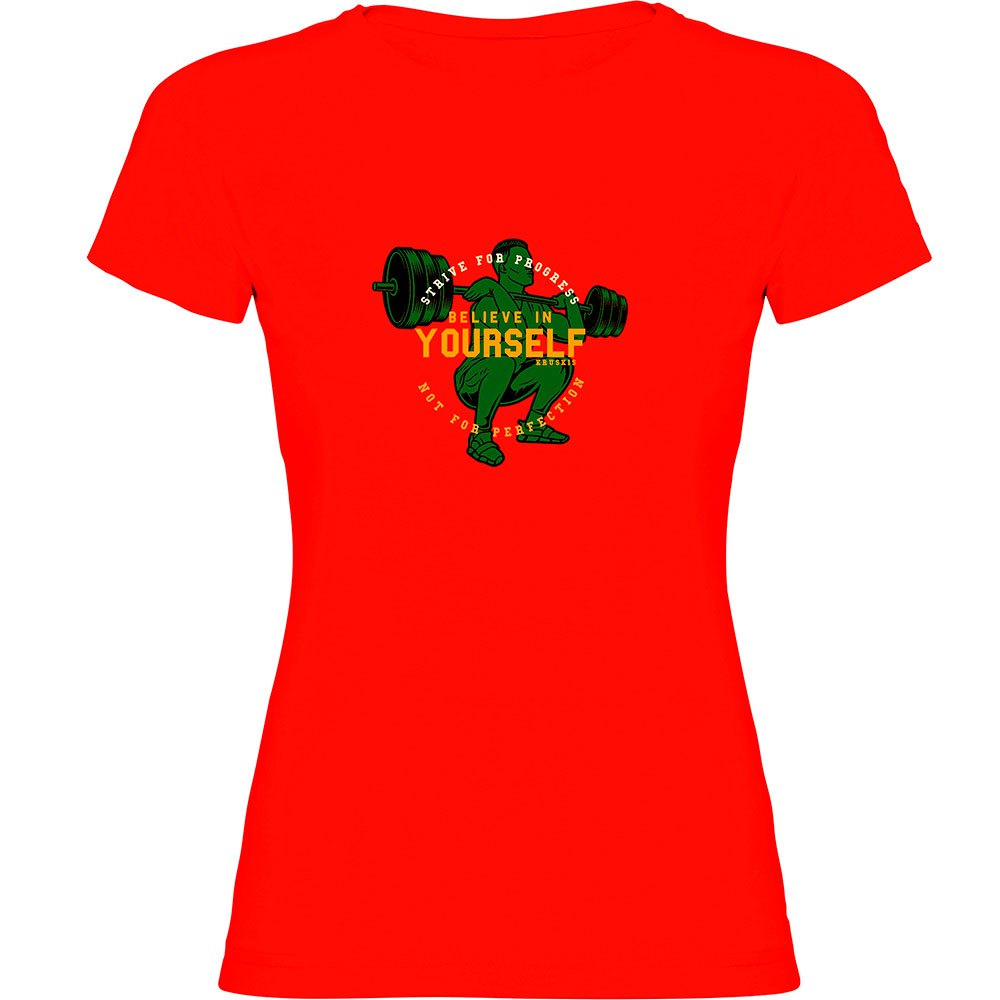 Kruskis Believe Short Sleeve T-shirt Rot XL Frau von Kruskis