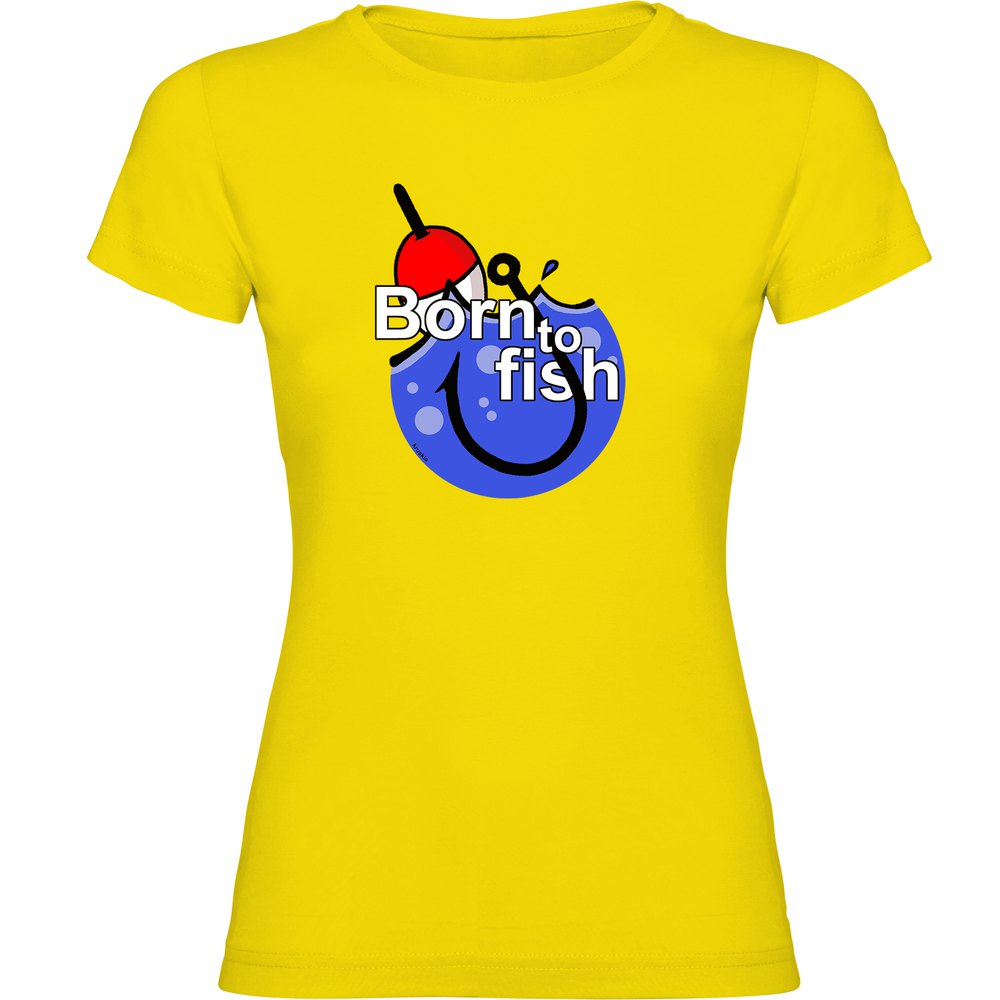 Kruskis Born To Fish Hook Short Sleeve T-shirt Gelb XL Frau Kruskis Born To Fish Hook Short Sleeve T-shirt Gelb XL Frau von Kruskis