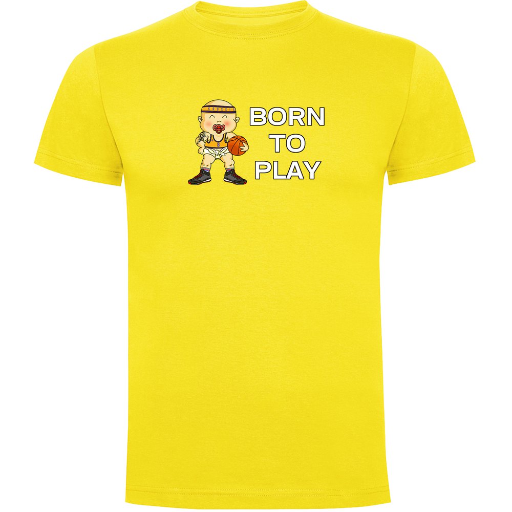 Kruskis Born To Play Basketball Short Sleeve T-shirt Gelb XL Mann Kruskis Born To Play Basketball Short Sleeve T-shirt Gelb XL Mann von Kruskis