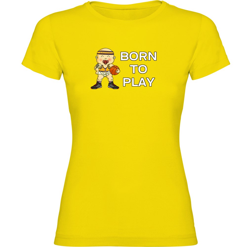 Kruskis Born To Play Basketball Short Sleeve T-shirt Gelb XL Frau Kruskis Born To Play Basketball Short Sleeve T-shirt Gelb XL Frau von Kruskis