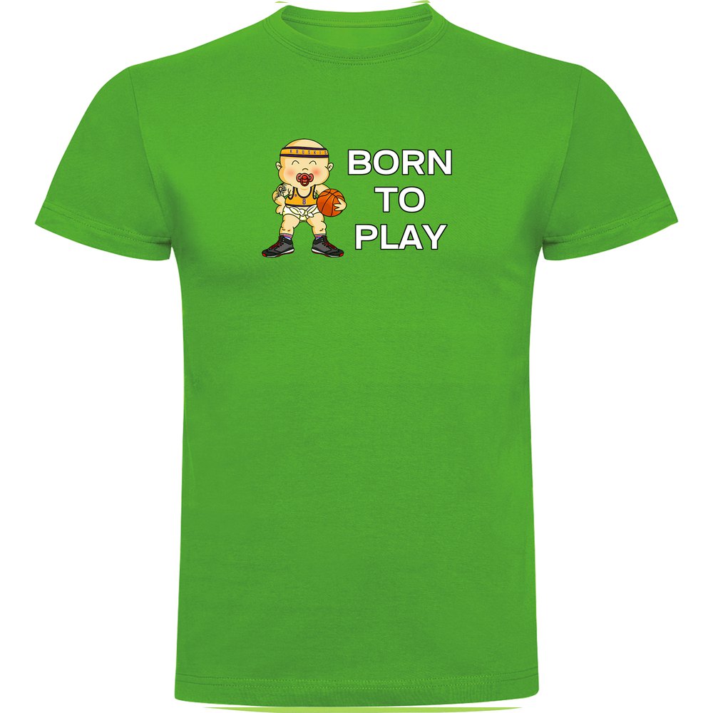 Kruskis Born To Play Basketball Short Sleeve T-shirt Grün M Mann von Kruskis