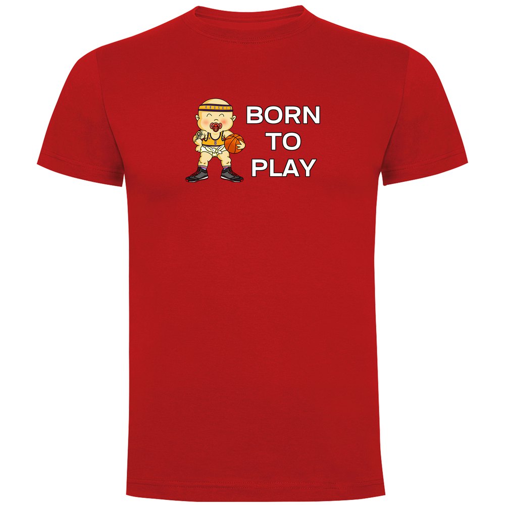 Kruskis Born To Play Basketball Short Sleeve T-shirt Rot S Mann von Kruskis