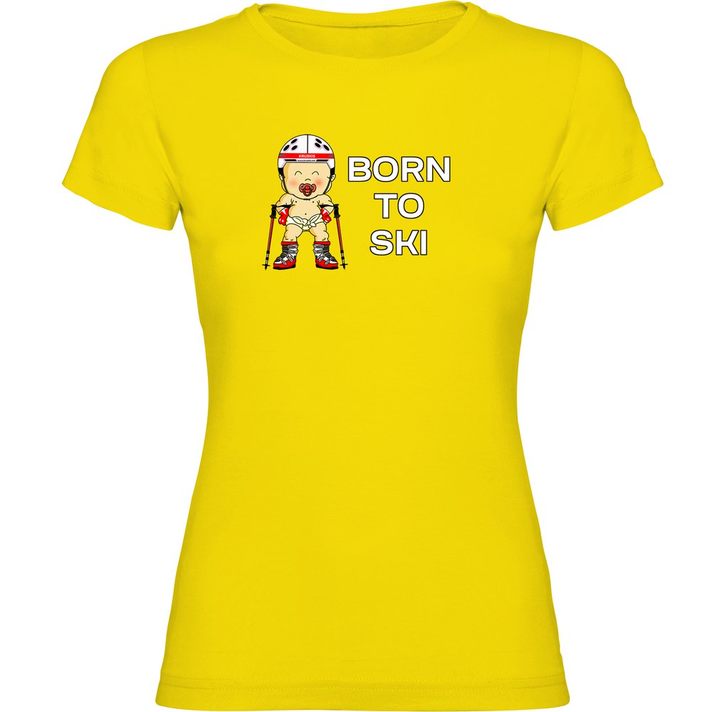 Kruskis Born To Ski Short Sleeve T-shirt Gelb S Frau Kruskis Born To Ski Short Sleeve T-shirt Gelb S Frau von Kruskis