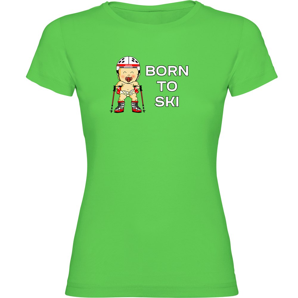 Kruskis Born To Ski Short Sleeve T-shirt Grün S Frau Kruskis Born To Ski Short Sleeve T-shirt Grün S Frau von Kruskis