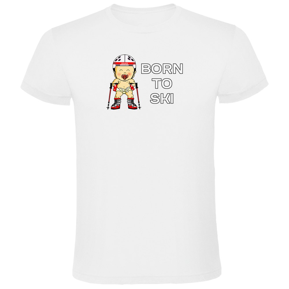 Kruskis Born To Ski Short Sleeve T-shirt Weiß M Mann Kruskis Born To Ski Short Sleeve T-shirt Weiß M Mann von Kruskis