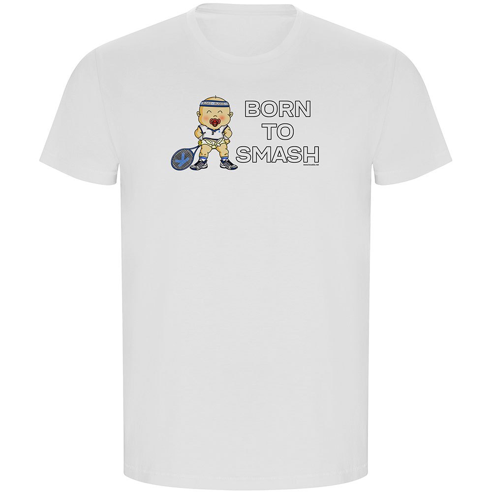 Kruskis Born To Smash Eco Short Sleeve T-shirt Weiß S Mann von Kruskis