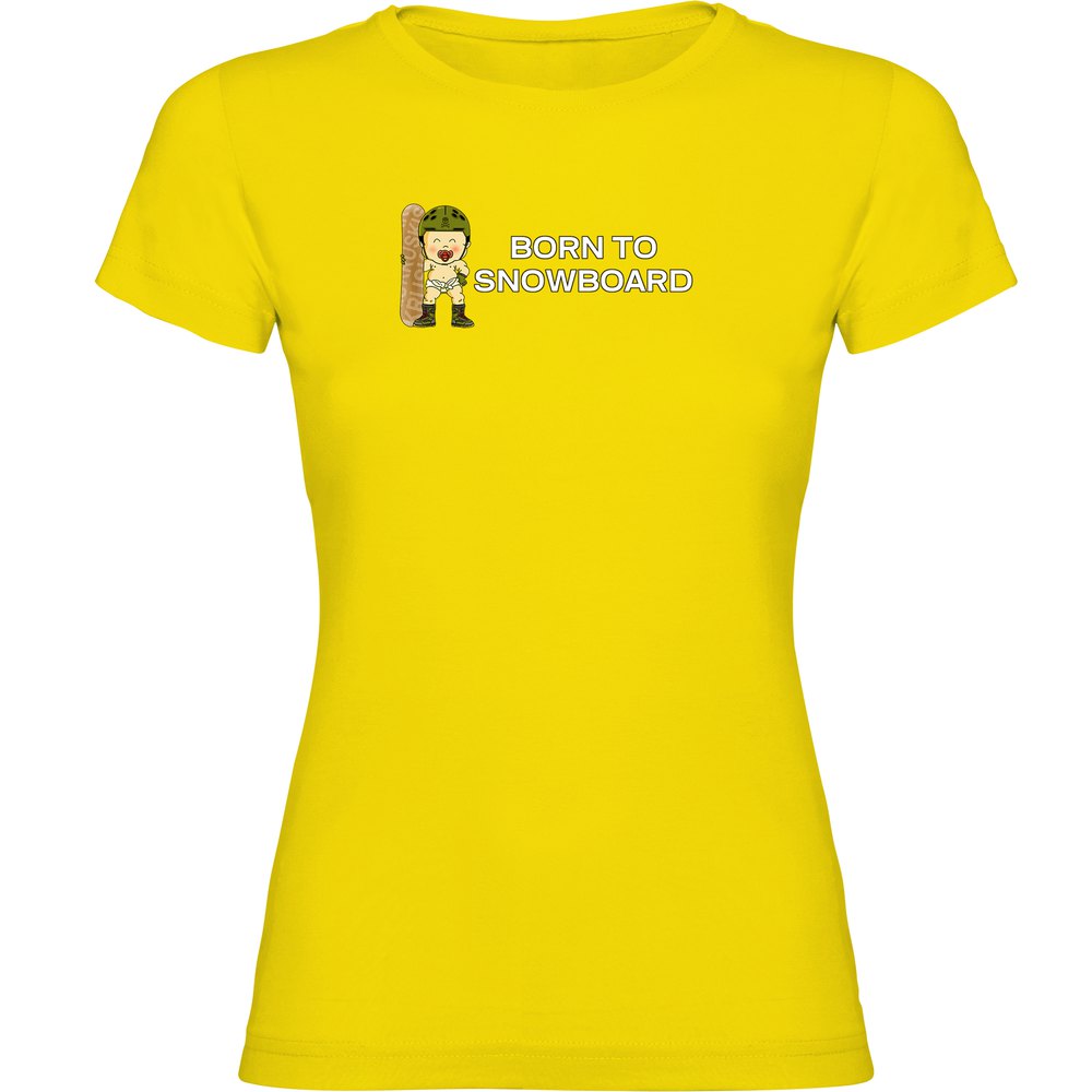 Kruskis Born To Snowboard Short Sleeve T-shirt Gelb 2XL Frau Kruskis Born To Snowboard Short Sleeve T-shirt Gelb 2XL Frau von Kruskis